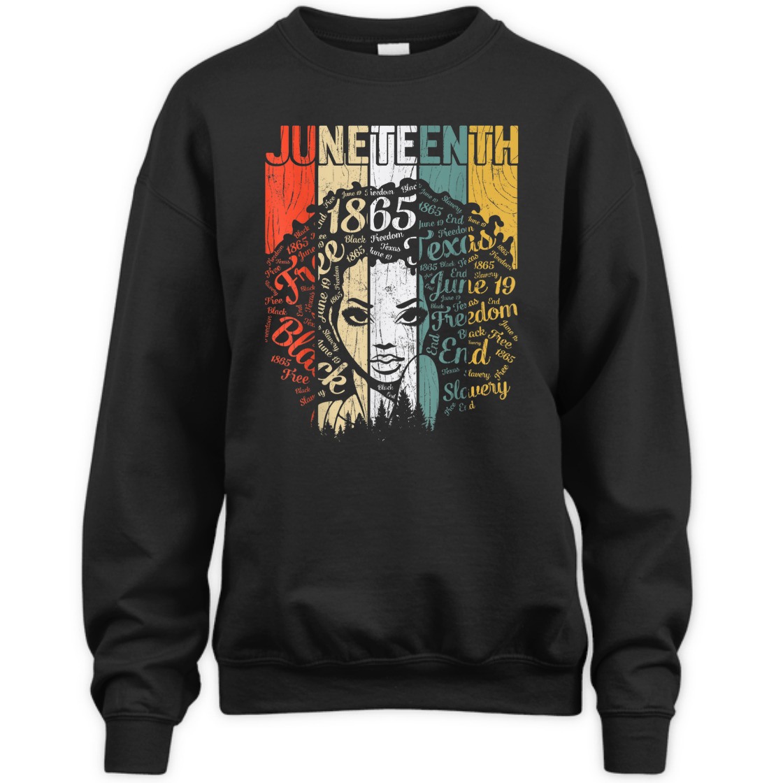 Strong Women Juneteenth Flag BLM Afro Women African American T-Shirt