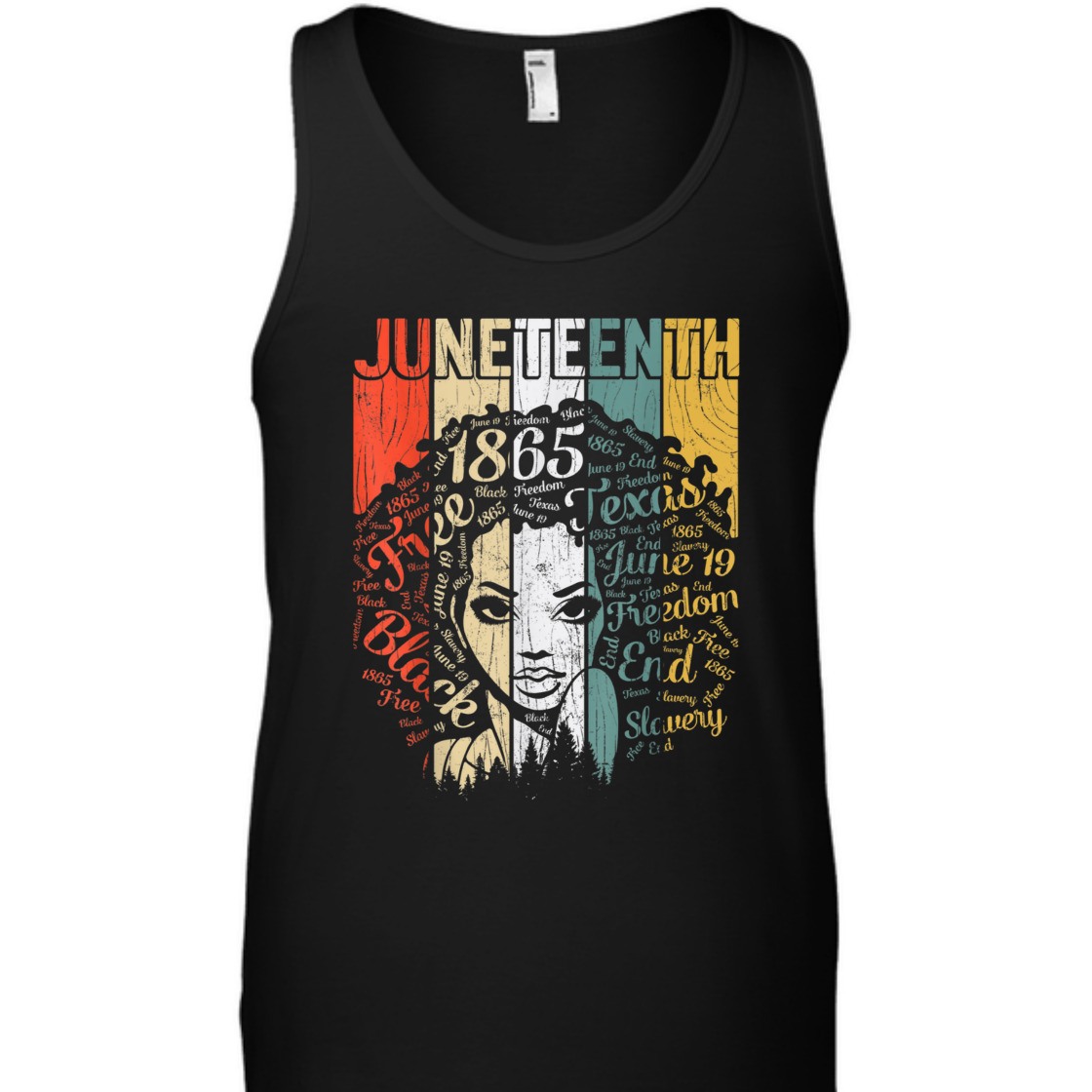 Strong Women Juneteenth Flag BLM Afro Women African American T-Shirt