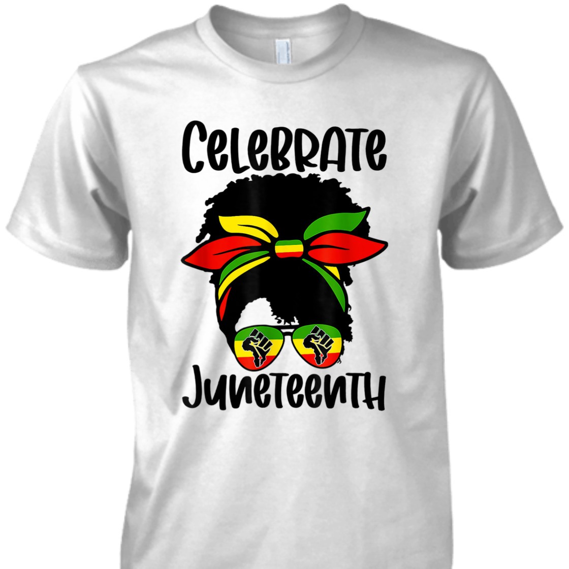 Strong Women Juneteenth Ancestors Black African American Flag Pride T-Shirt