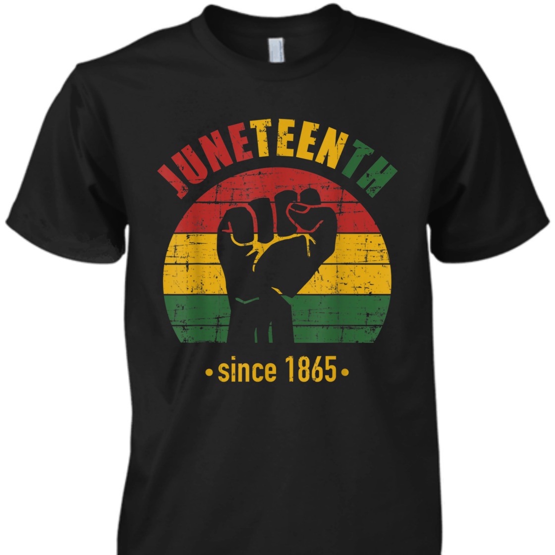 Strong Women Juneteenth Since 1865 With Pan African Flag And Fist T-Shirt Strong Women Juneteenth Since 1865 With Pan African Flag And Fist T-Shirt