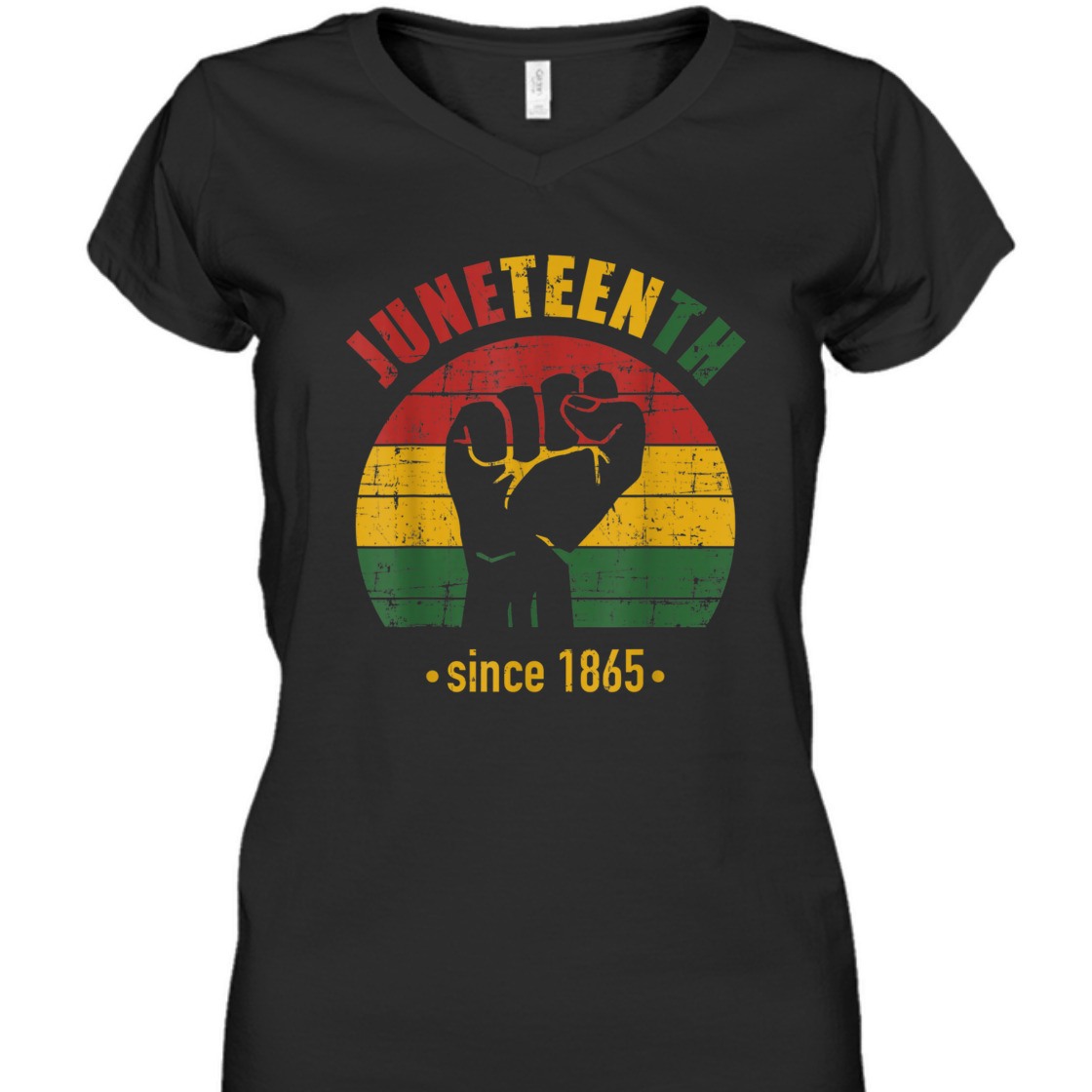 Strong Women Juneteenth Since 1865 With Pan African Flag And Fist T-Shirt