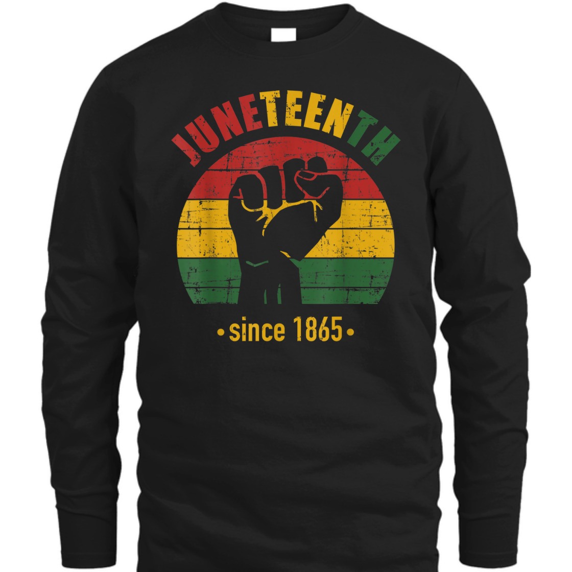 Strong Women Juneteenth Since 1865 With Pan African Flag And Fist T-Shirt Strong Women Juneteenth Since 1865 With Pan African Flag And Fist T-Shirt