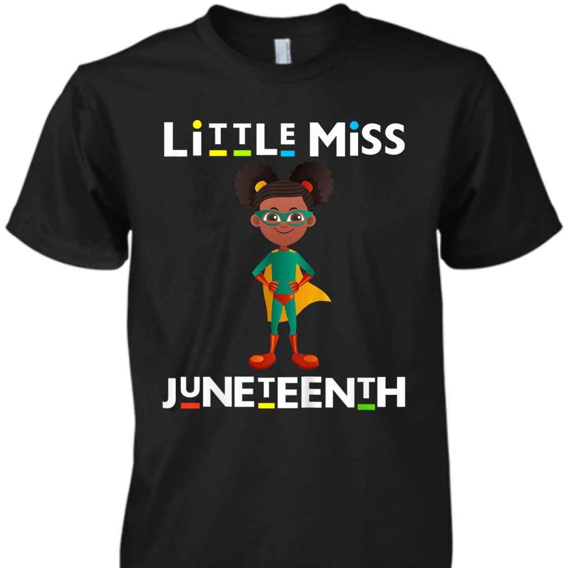 Strong Women Kids Little Miss Juneteenth Black Girl Melanin Cute Toddler Girls T-Shirt