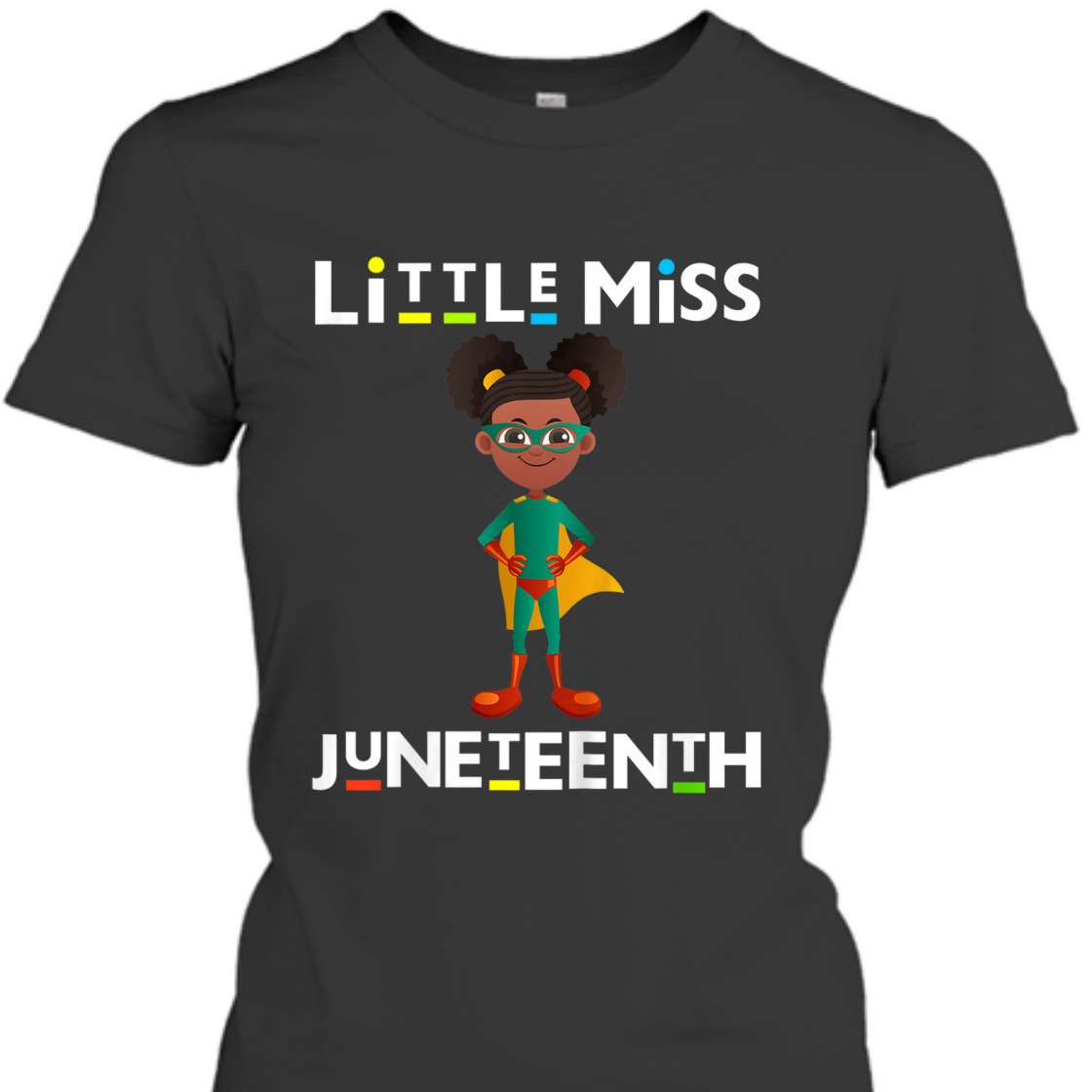 Strong Women Kids Little Miss Juneteenth Black Girl Melanin Cute Toddler Girls T-Shirt