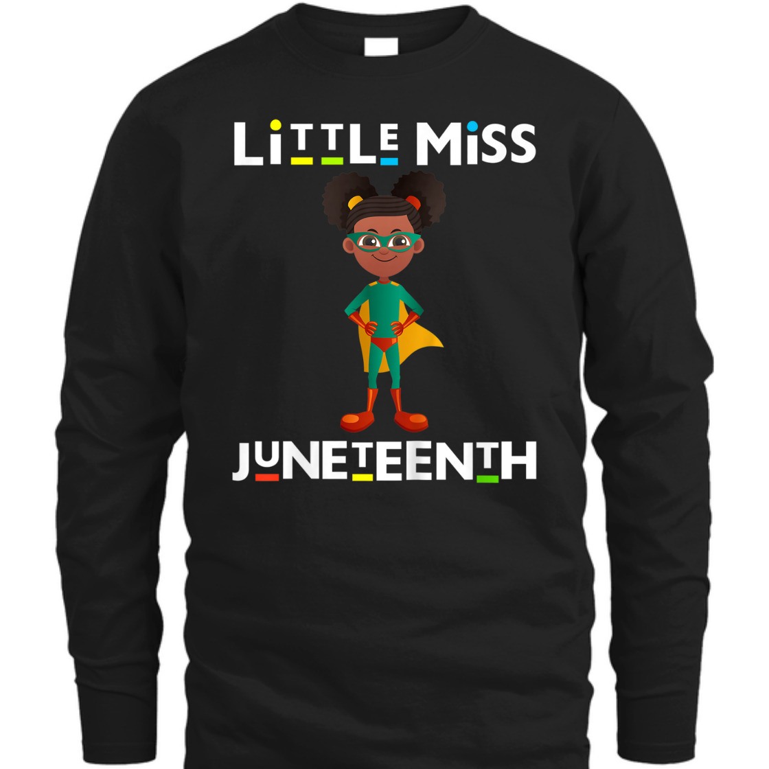 Strong Women Kids Little Miss Juneteenth Black Girl Melanin Cute Toddler Girls T-Shirt