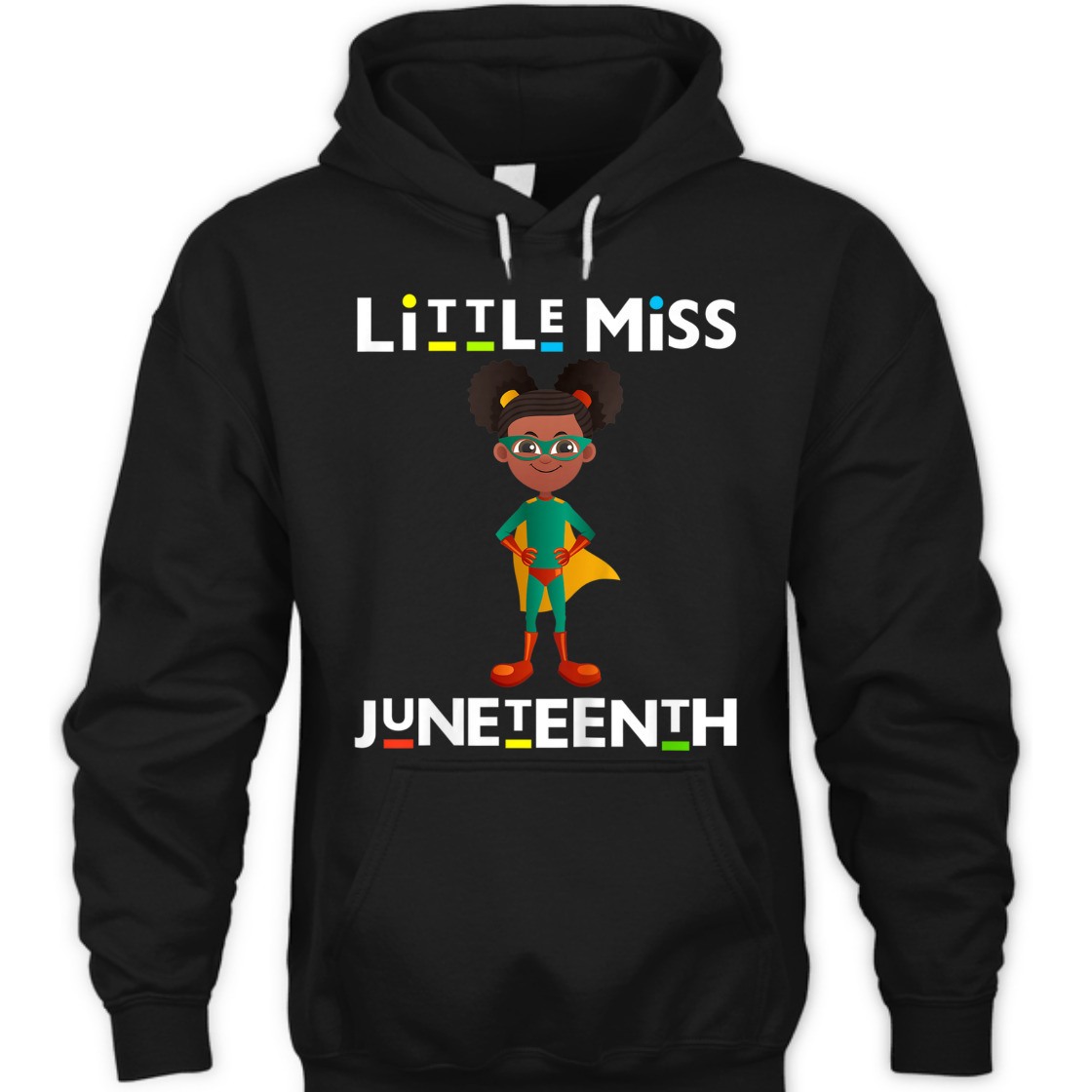Strong Women Kids Little Miss Juneteenth Black Girl Melanin Cute Toddler Girls T-Shirt