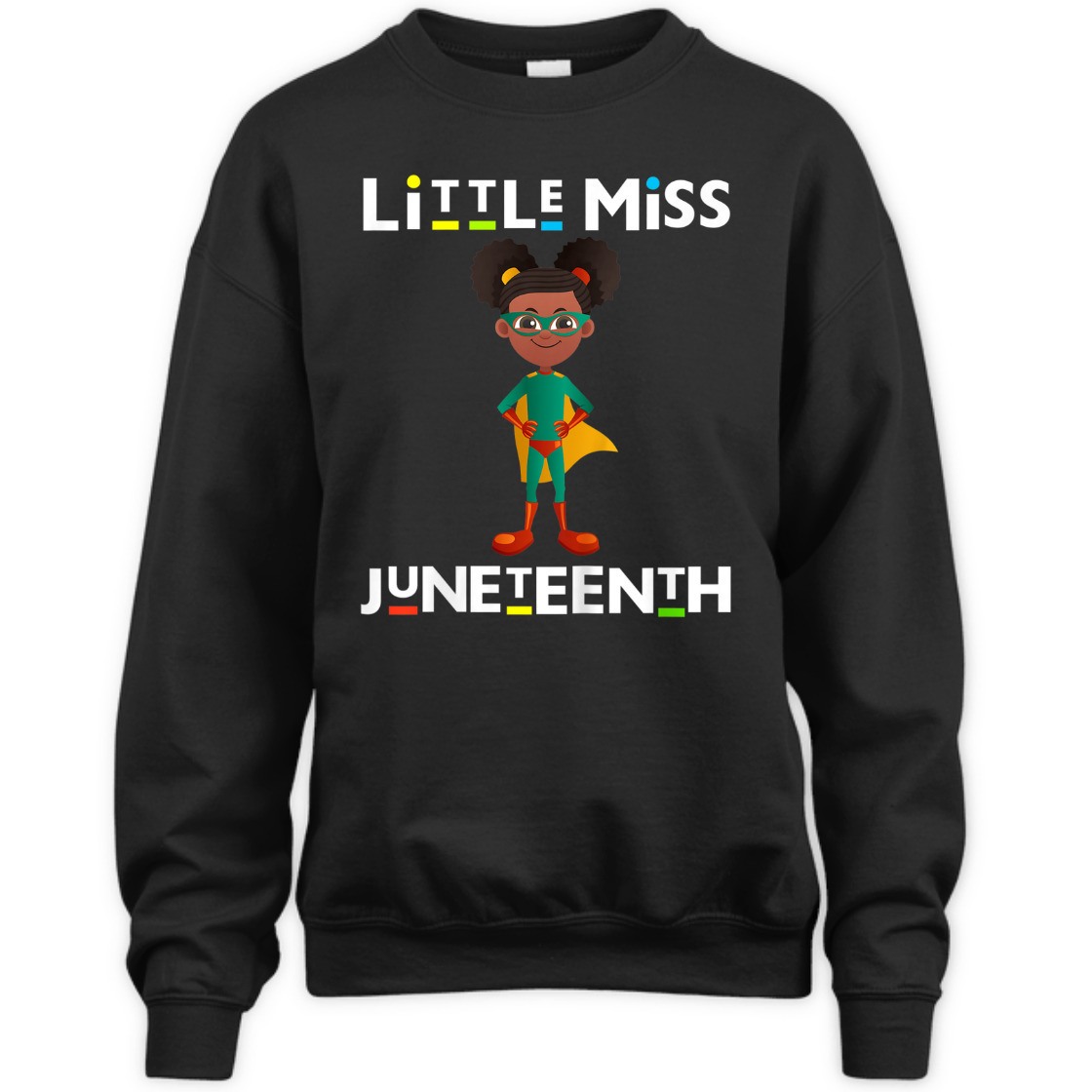Strong Women Kids Little Miss Juneteenth Black Girl Melanin Cute Toddler Girls T-Shirt