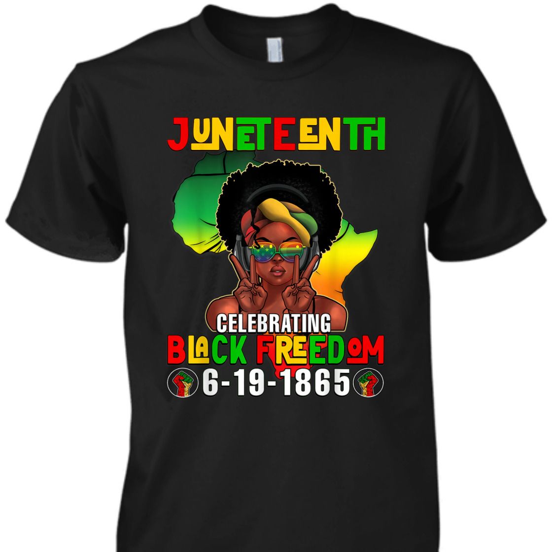 Strong Women Juneteenth 1865 Celebrating Black Freedom Day Women Girls T-Shirt