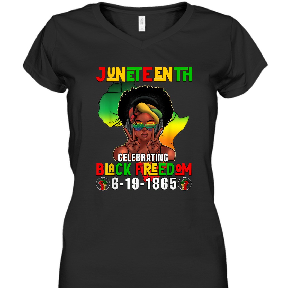 Strong Women Juneteenth 1865 Celebrating Black Freedom Day Women Girls T-Shirt