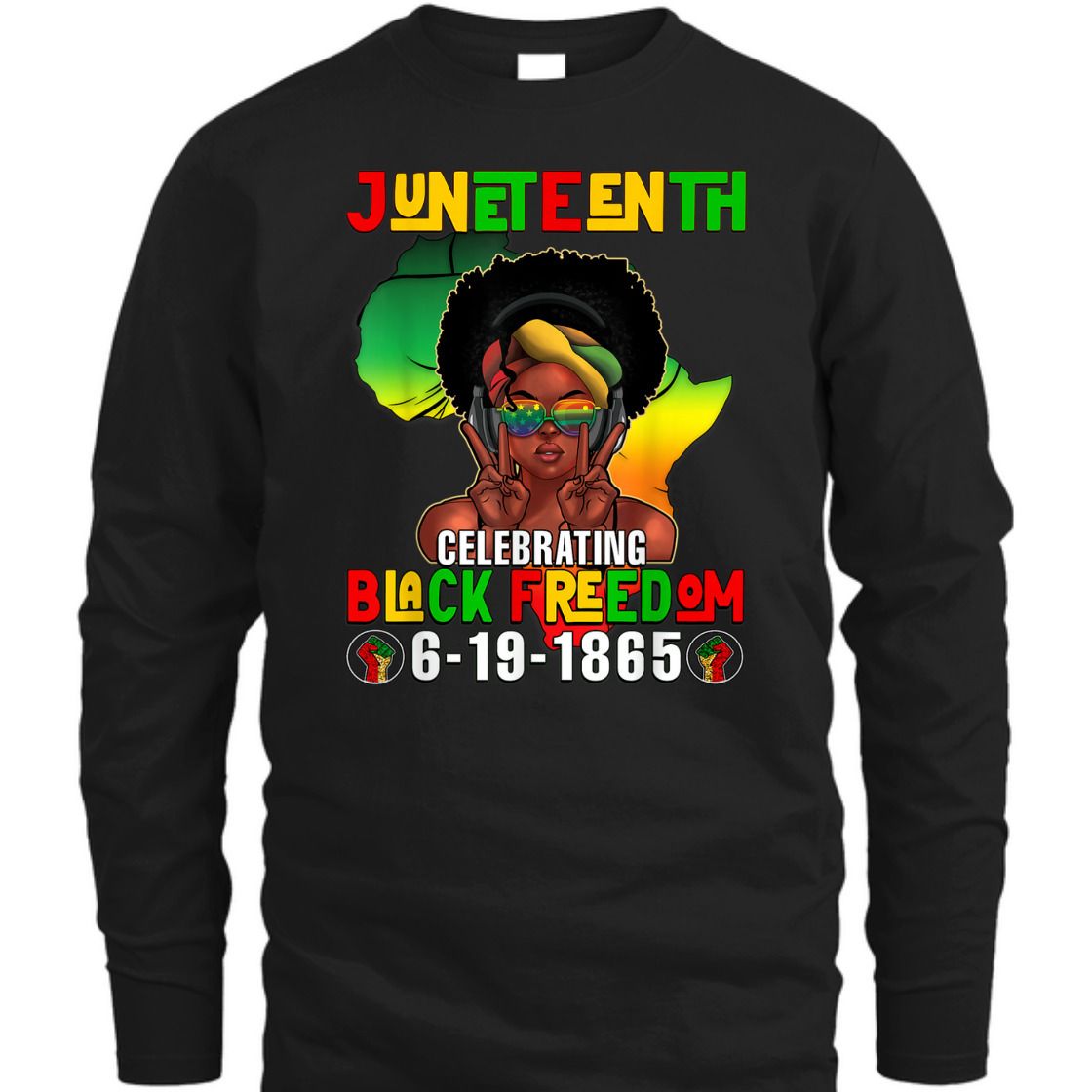 Strong Women Juneteenth 1865 Celebrating Black Freedom Day Women Girls T-Shirt