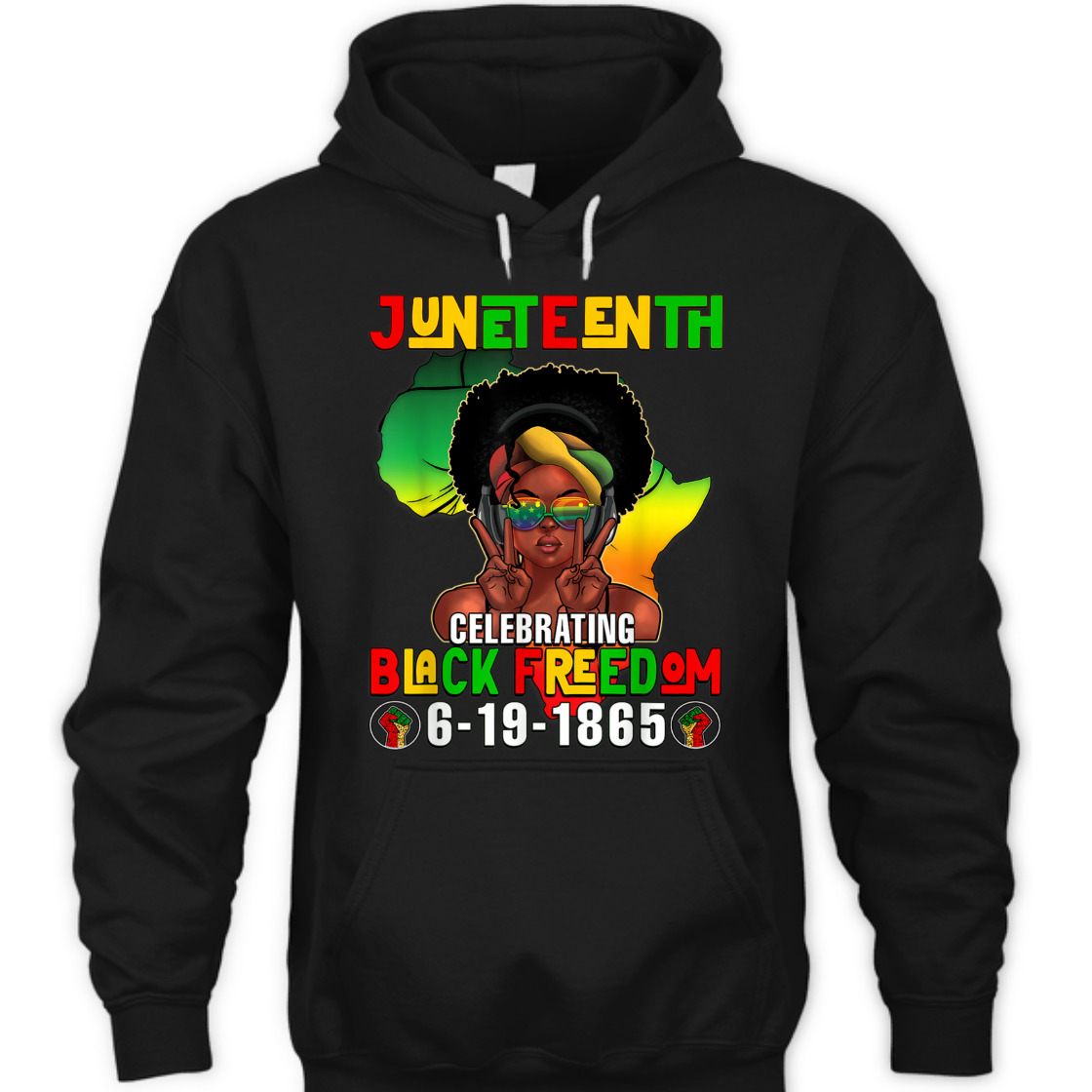 Strong Women Juneteenth 1865 Celebrating Black Freedom Day Women Girls T-Shirt