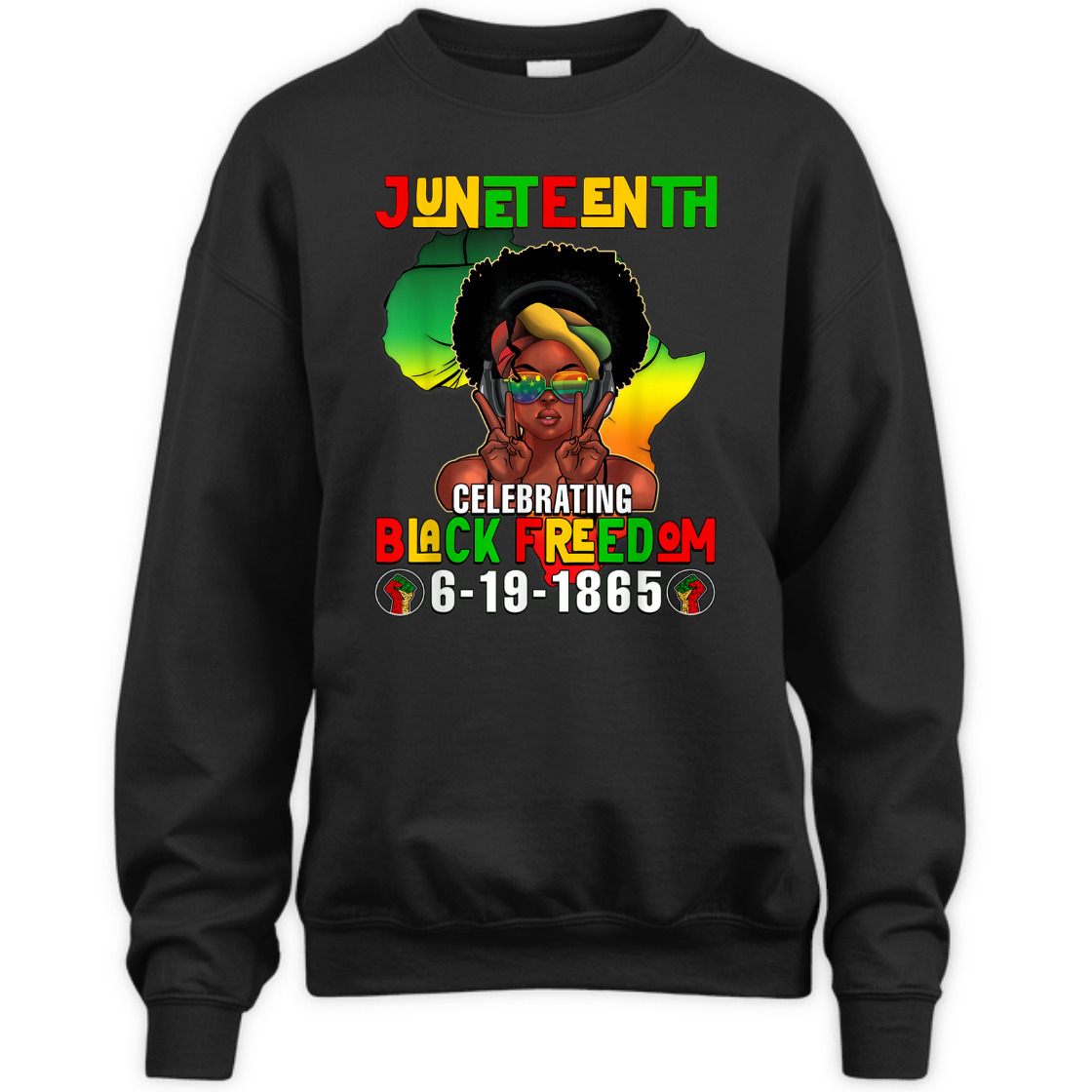 Strong Women Juneteenth 1865 Celebrating Black Freedom Day Women Girls T-Shirt