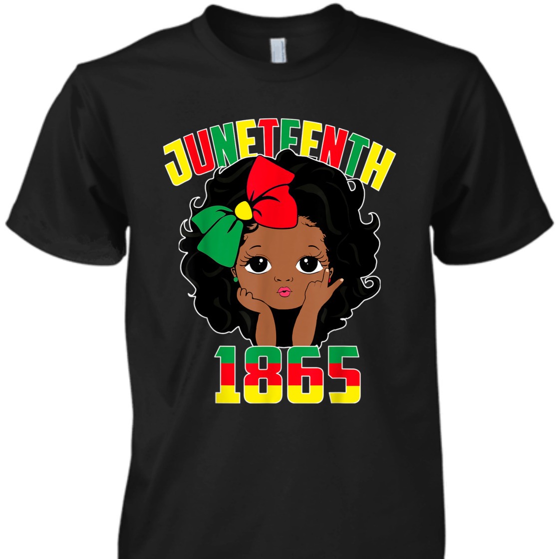 Strong Women Juneteenth Celebrating 1865 Peace Cute Black Girls African T-Shirt