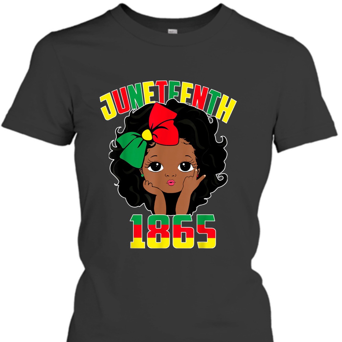 Strong Women Juneteenth Celebrating 1865 Peace Cute Black Girls African T-Shirt