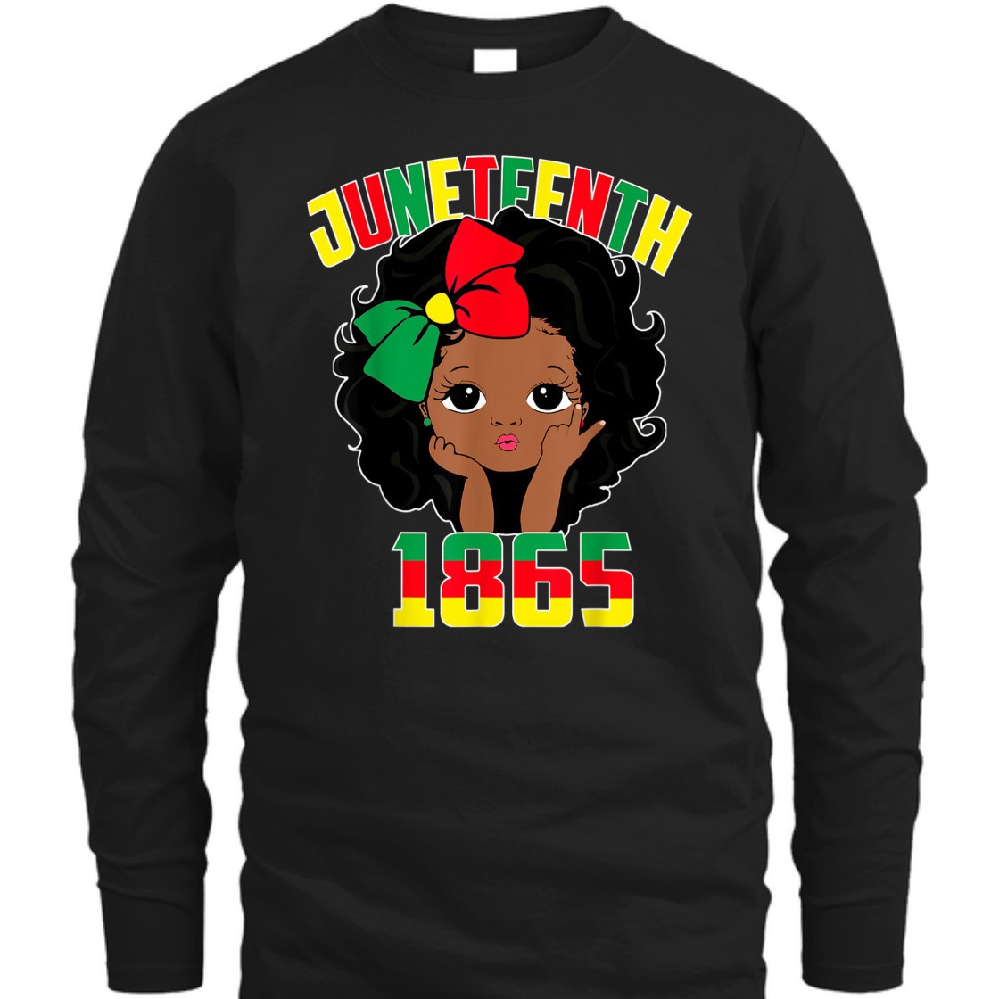Strong Women Juneteenth Celebrating 1865 Peace Cute Black Girls African T-Shirt