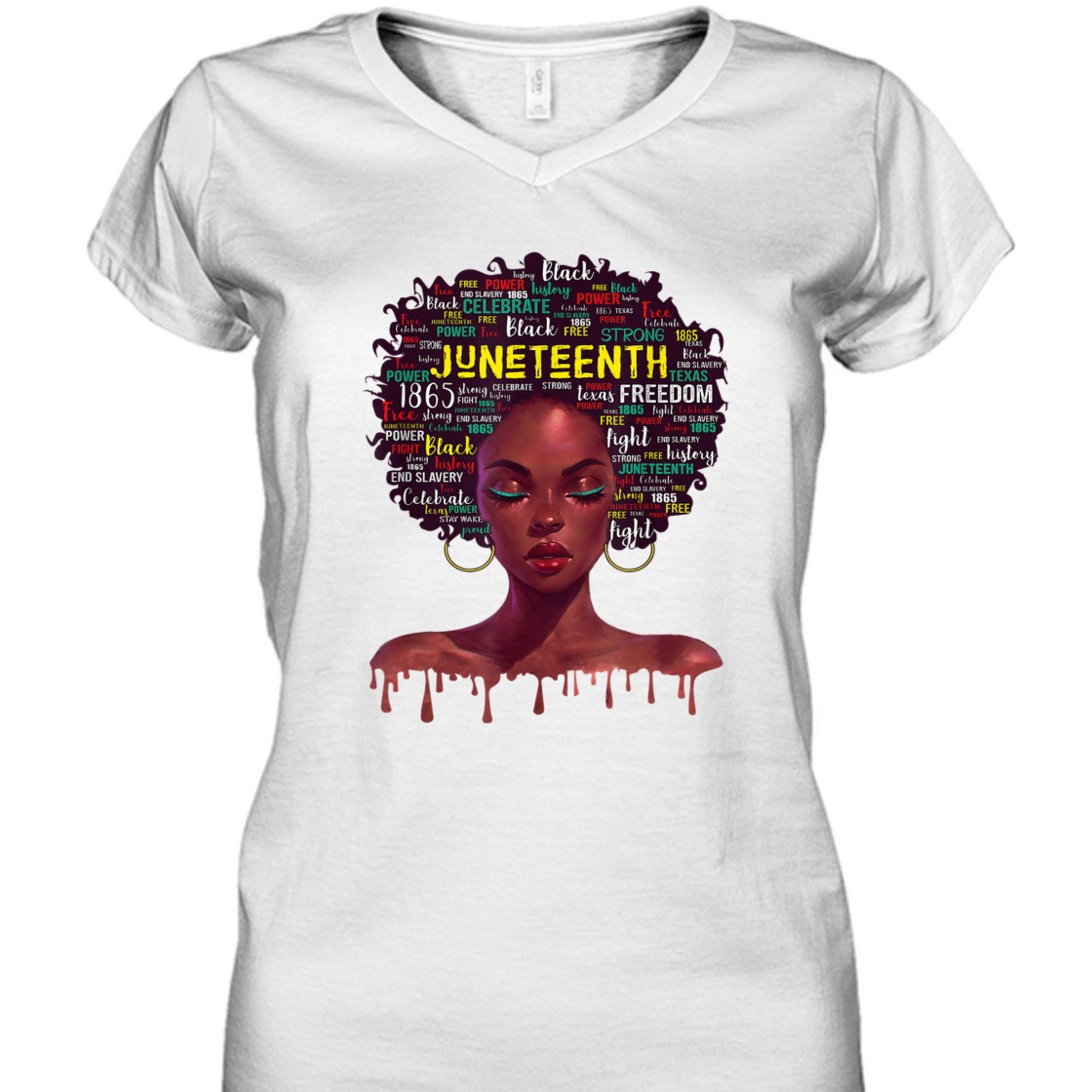 Strong Women Juneteenth Afro Beautiful Black Pride 2022 T-Shirt Strong Women Juneteenth Afro Beautiful Black Pride 2022 T-Shirt