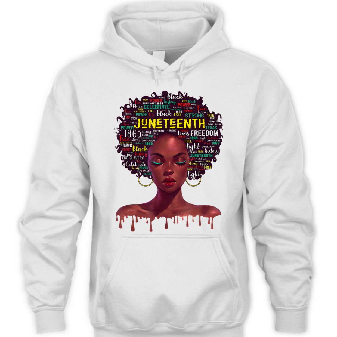 Strong Women Juneteenth Afro Beautiful Black Pride 2022 T-Shirt