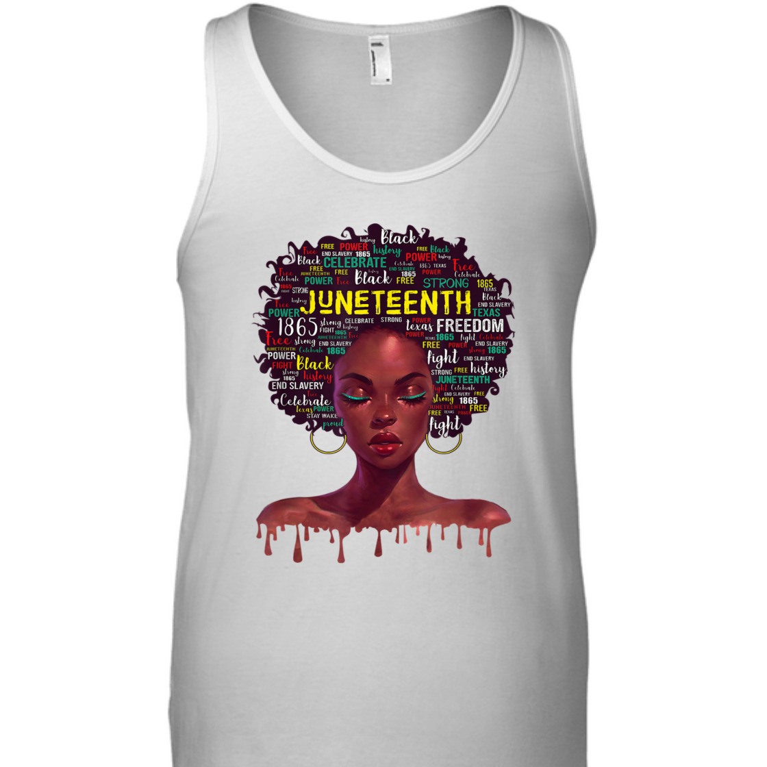 Strong Women Juneteenth Afro Beautiful Black Pride 2022 T-Shirt