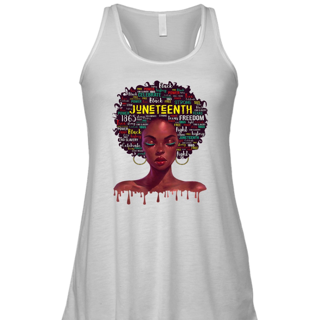 Strong Women Juneteenth Afro Beautiful Black Pride 2022 T-Shirt