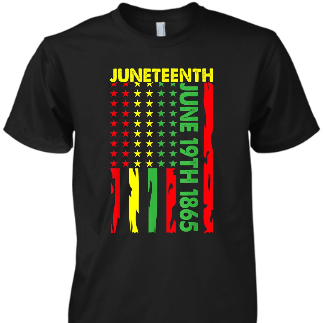Strong Women Juneteenth June 19th, 1865 Pan African Flag FreeIsh T-Shirt