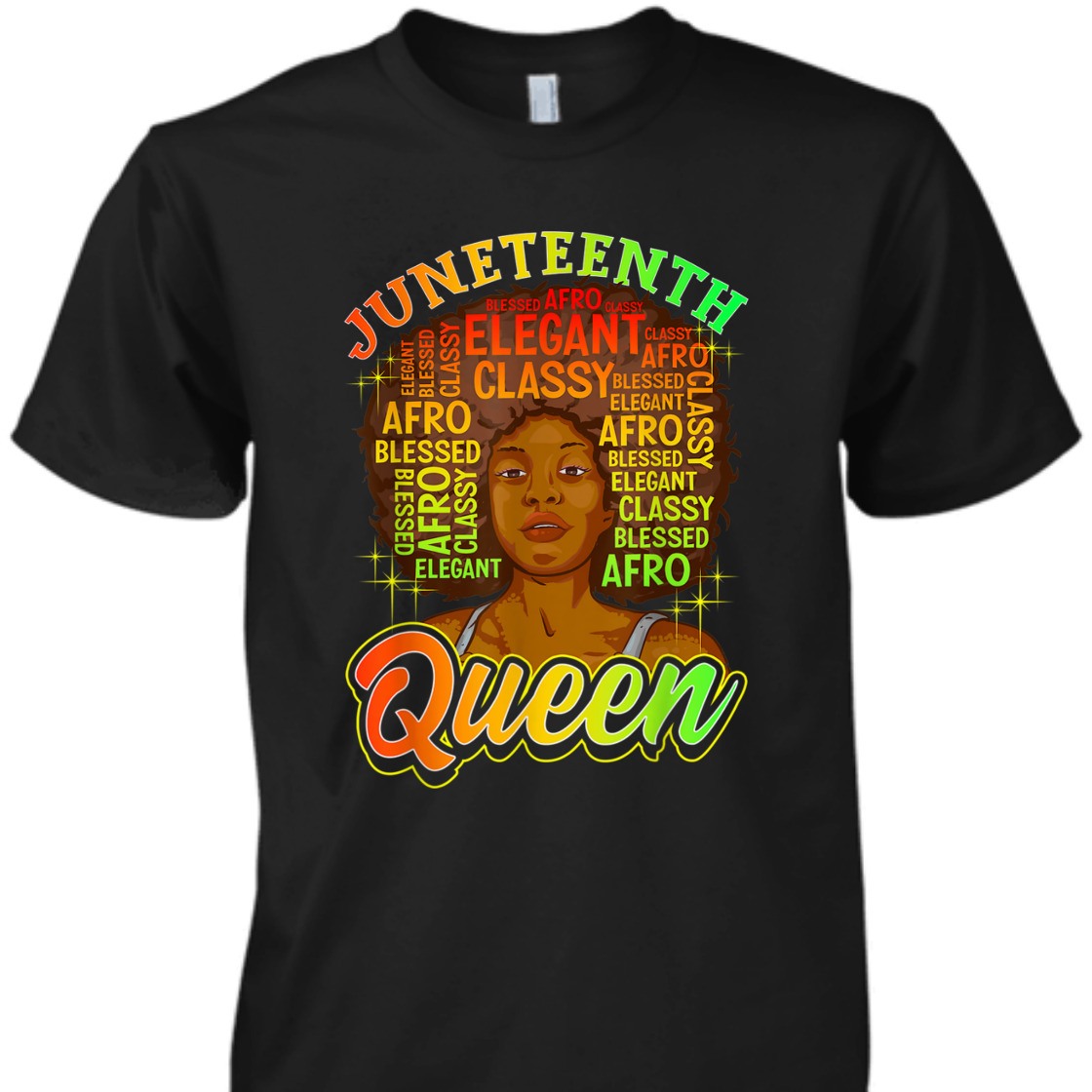 Strong Women Juneteenth Women Juneteenth Shirts Natural Afro Queen T-Shirt
