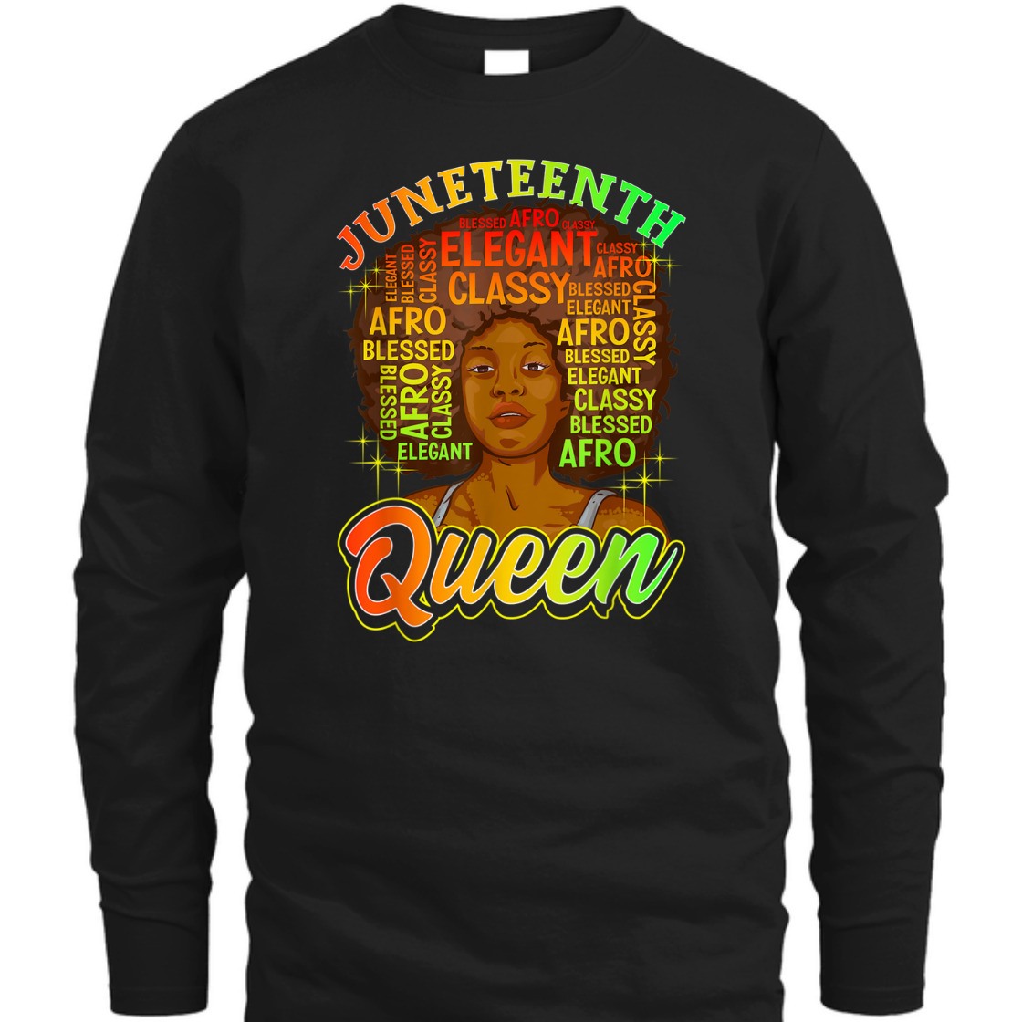 Strong Women Juneteenth Women Juneteenth Shirts Natural Afro Queen T-Shirt