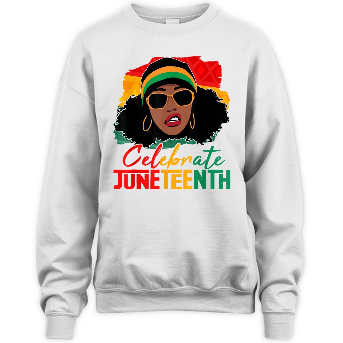 Strong Women Cute Black Messy Bun Girls Kids Juneteenth Celebrating 1865 T-Shirt