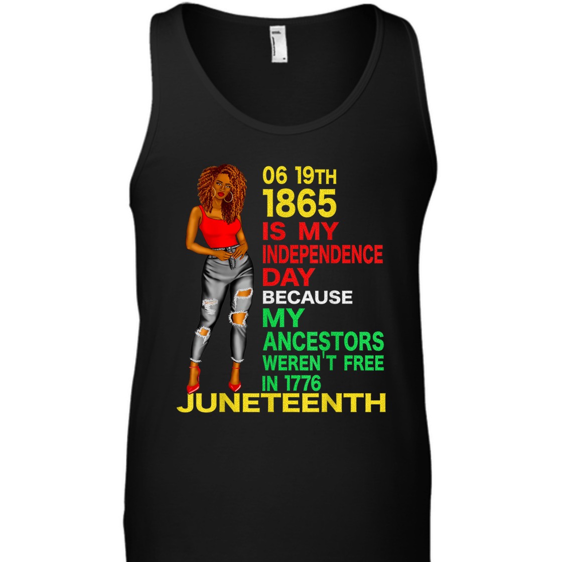 Strong Women Happy Juneteenth Is My Independence Day Free Black Women T-Shirt