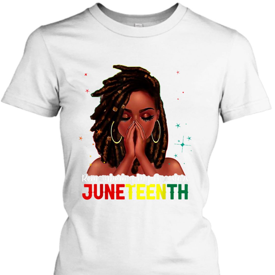 Strong Women Loc'd Hair Black Woman Remembering My Ancestors Juneteenth T-Shirt Strong Women Loc'd Hair Black Woman Remembering My Ancestors Juneteenth T-Shirt