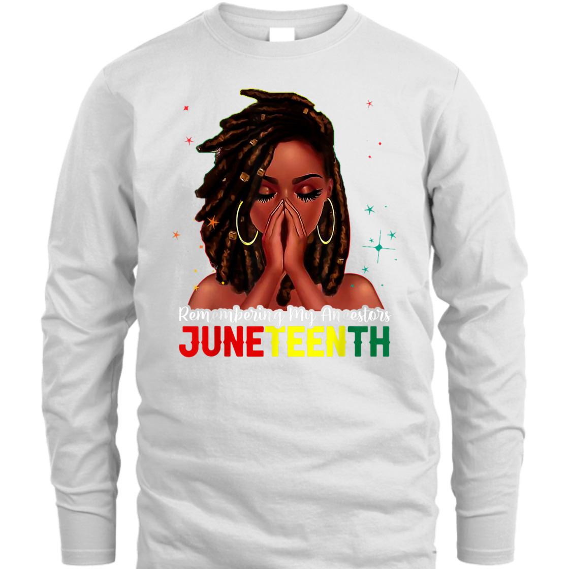 Strong Women Loc'd Hair Black Woman Remembering My Ancestors Juneteenth T-Shirt Strong Women Loc'd Hair Black Woman Remembering My Ancestors Juneteenth T-Shirt