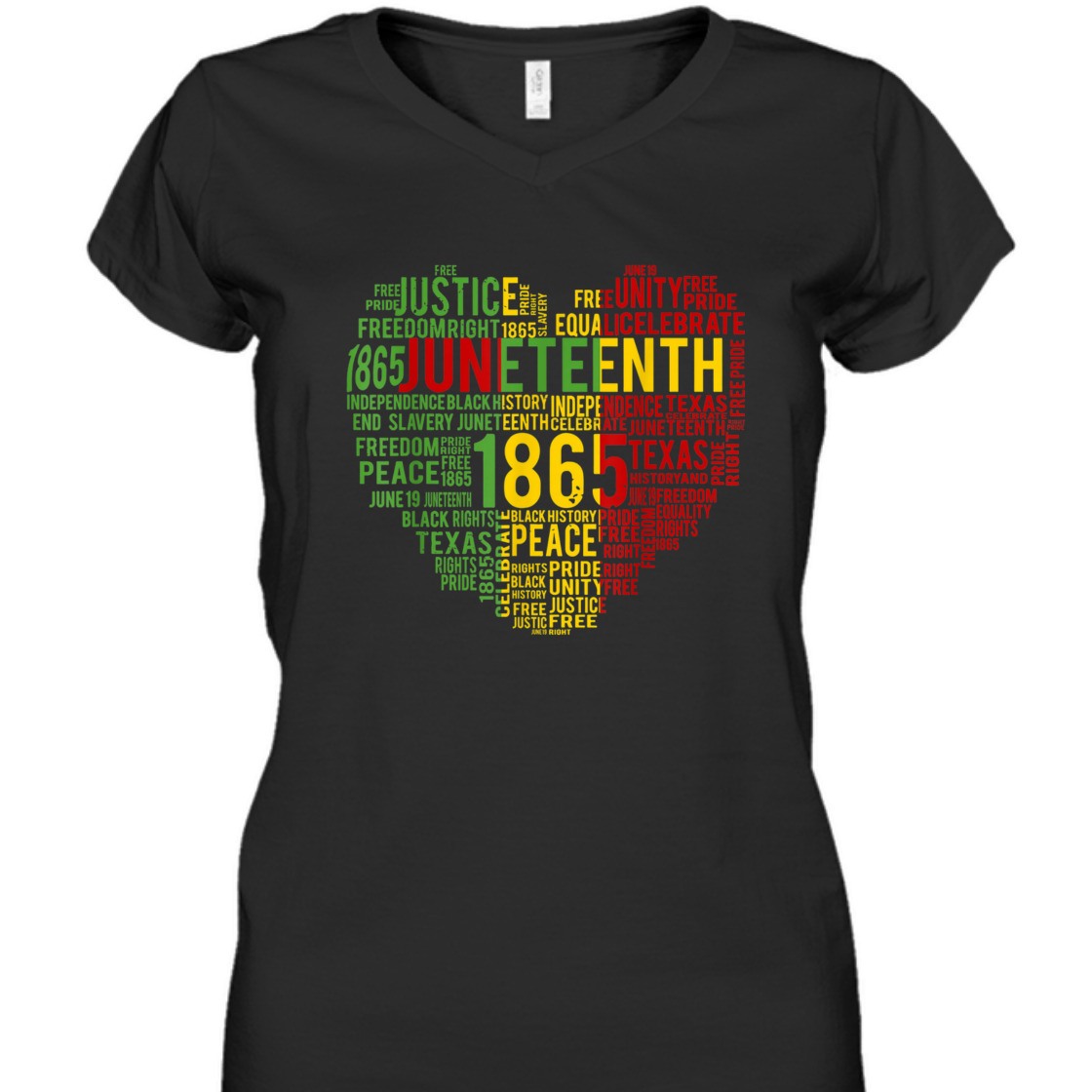 Strong Women Juneteenth Heart Afro American African Freedom Black History T-Shirt
