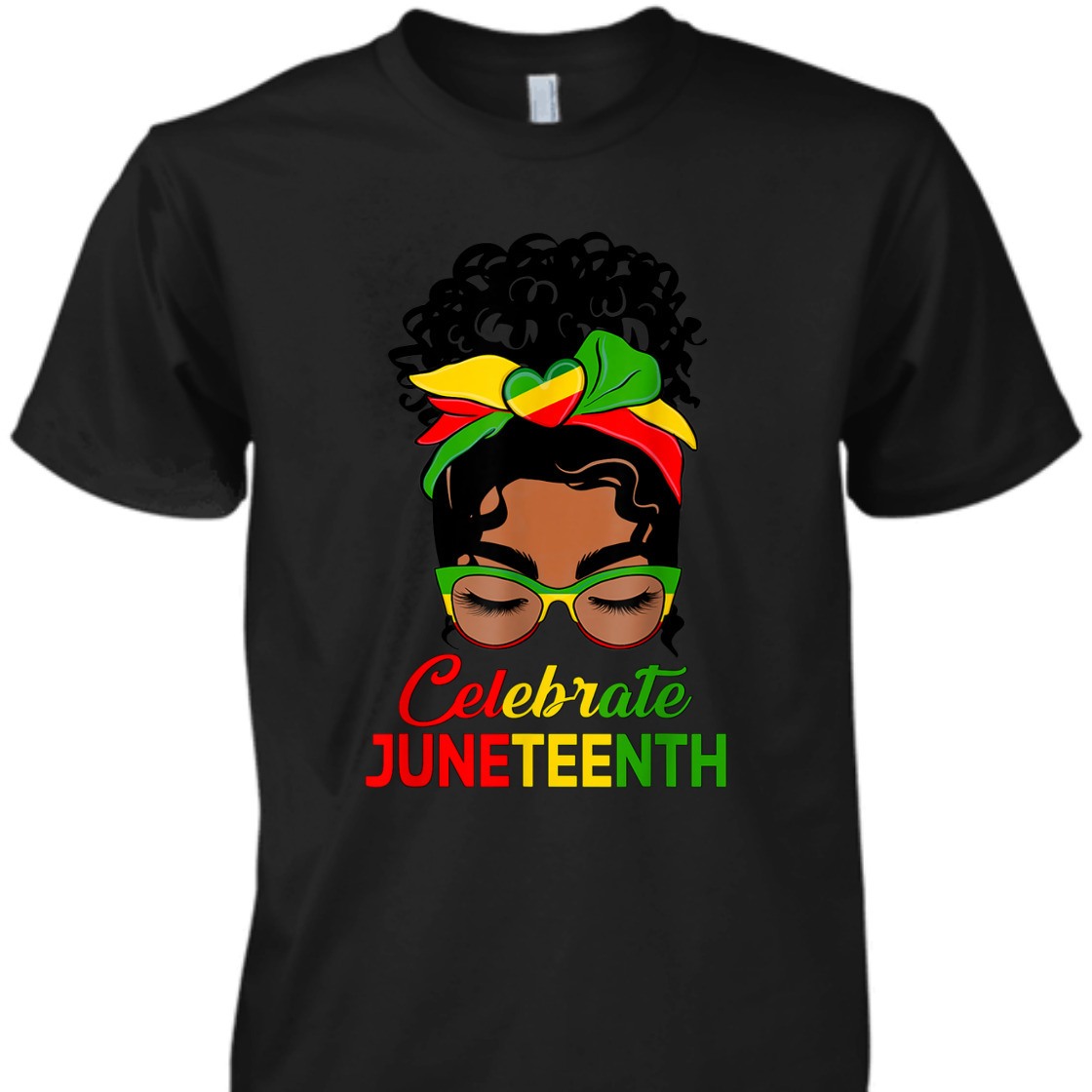 Strong Women Black Women Messy Bun Juneteenth Celebrate Indepedence Day T-Shirt Strong Women Black Women Messy Bun Juneteenth Celebrate Indepedence Day T-Shirt