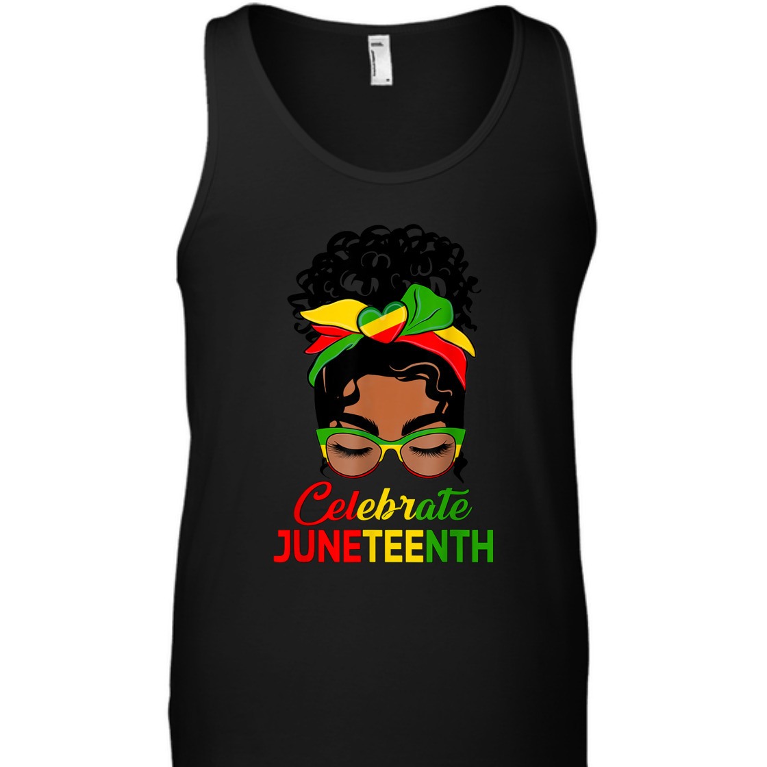 Strong Women Black Women Messy Bun Juneteenth Celebrate Indepedence Day T-Shirt