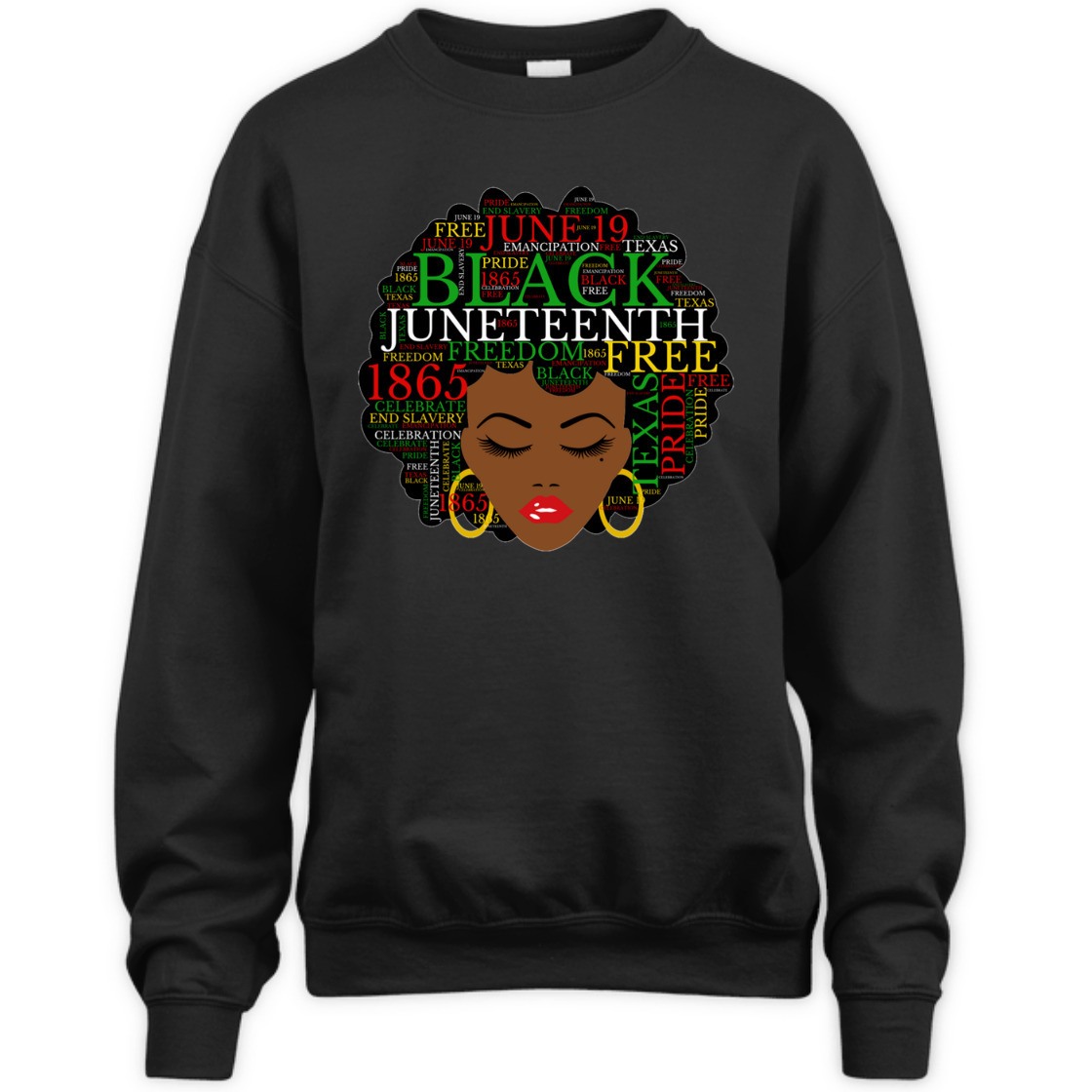 Strong Women Juneteenth Natural Hair Afro Word Art Melanin Black Women T-Shirt Strong Women Juneteenth Natural Hair Afro Word Art Melanin Black Women T-Shirt