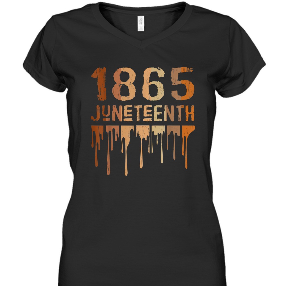 Strong Women 1865 Juneteenth 2022 Melanin Black Pride Melanated Women T-Shirt