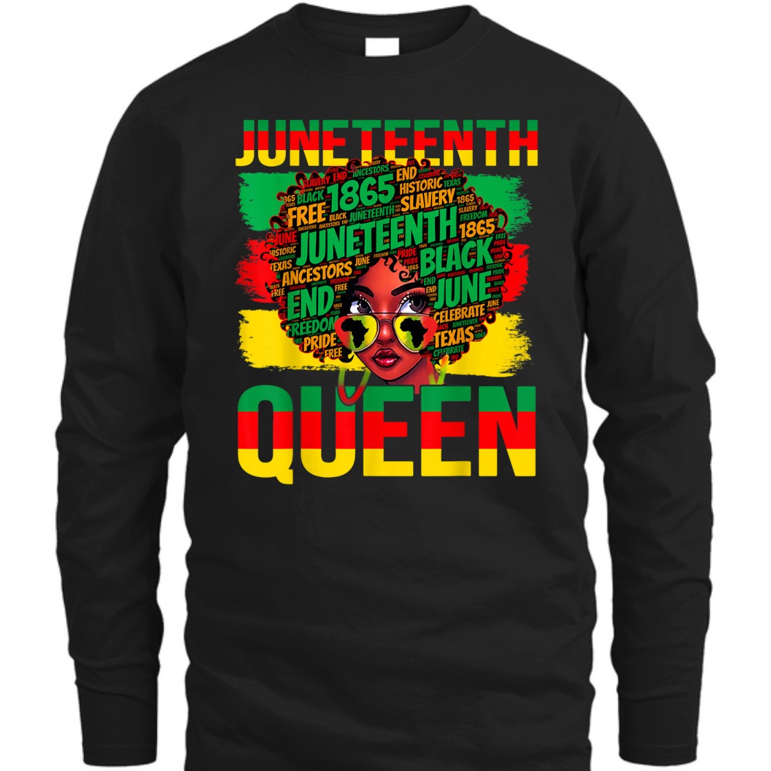 Strong Women Juneteenth Queen Celebrating 1865 Afro Black History Kids T-Shirt Strong Women Juneteenth Queen Celebrating 1865 Afro Black History Kids T-Shirt