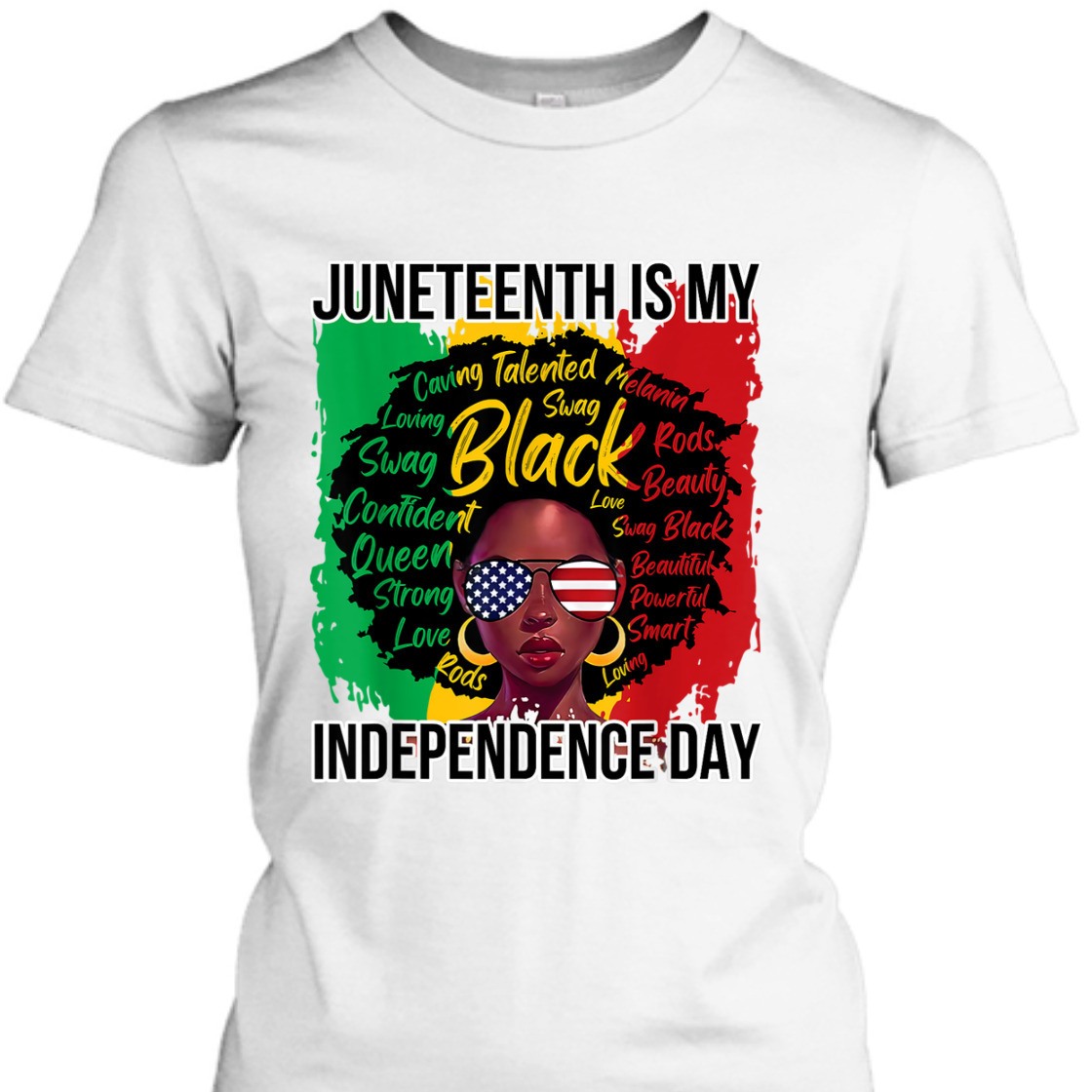 Strong Women Juneteenth Is My Independence Day Black History 4th Of July T-Shirt