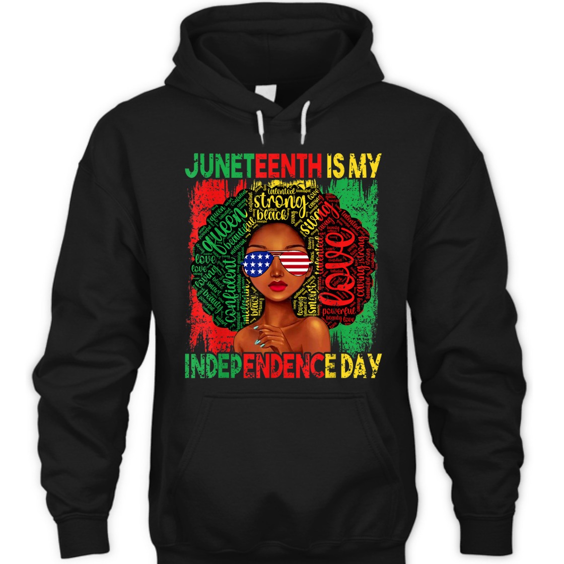 Strong Women Queen Women Girls Juneteenth Is My Independence Free Day T-Shirt