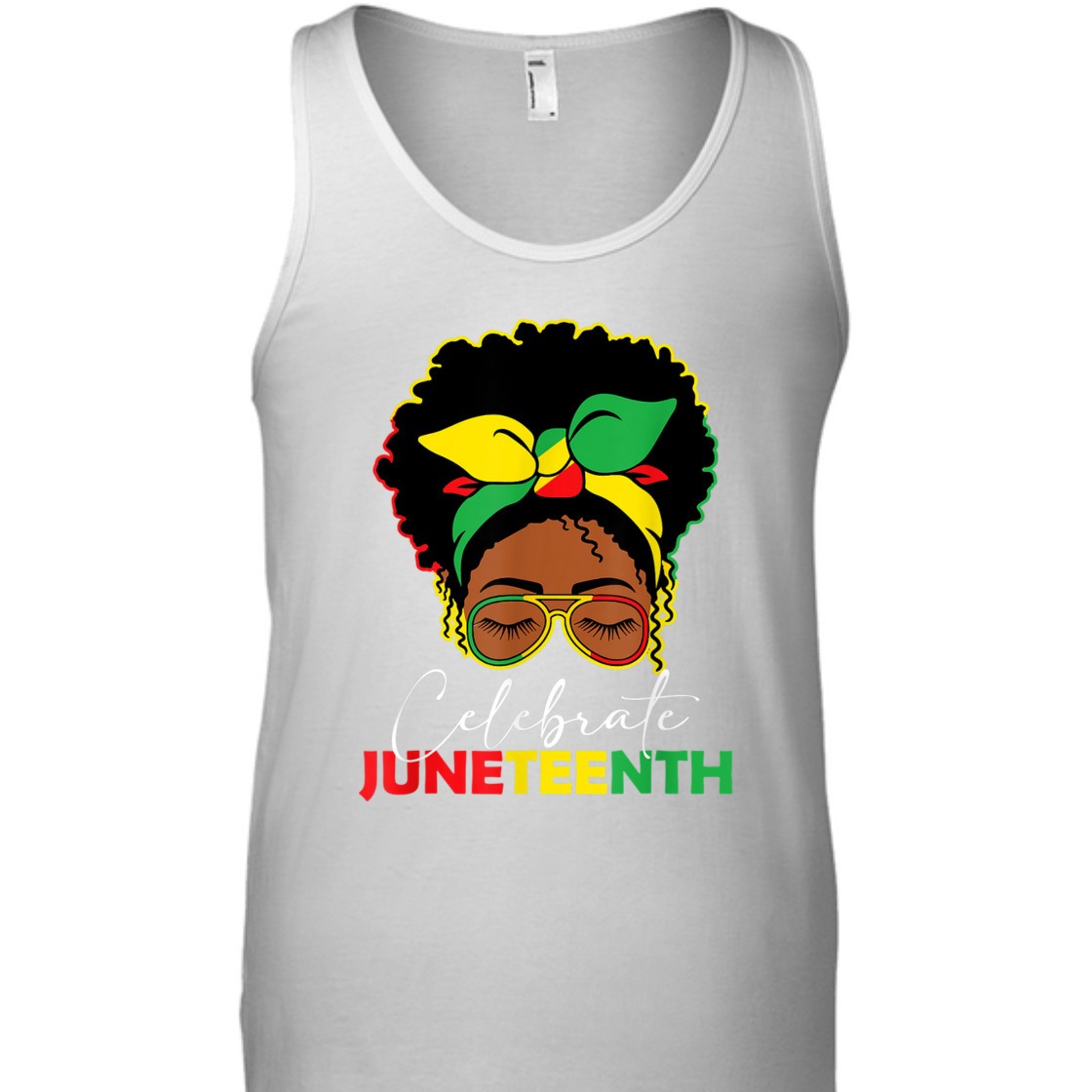 Strong Women Juneteenth Outfit Women Messy Bun Eye Glasses T-Shirt Strong Women Juneteenth Outfit Women Messy Bun Eye Glasses T-Shirt