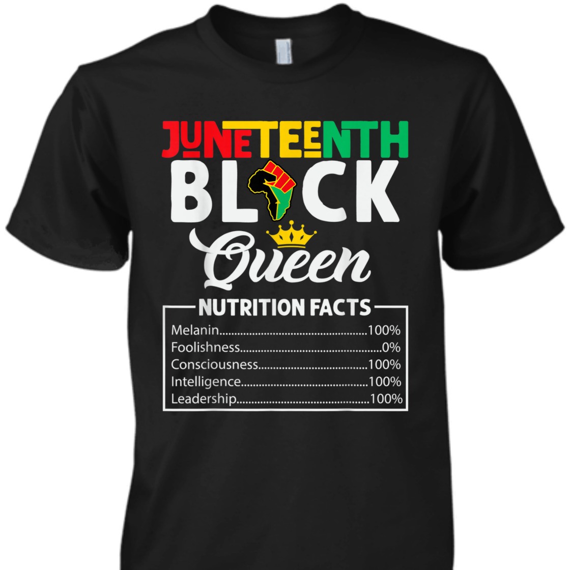 Strong Women Juneteenth Womens Black Queen Nutritional Facts Freedom Day T-Shirt Strong Women Juneteenth Womens Black Queen Nutritional Facts Freedom Day T-Shirt