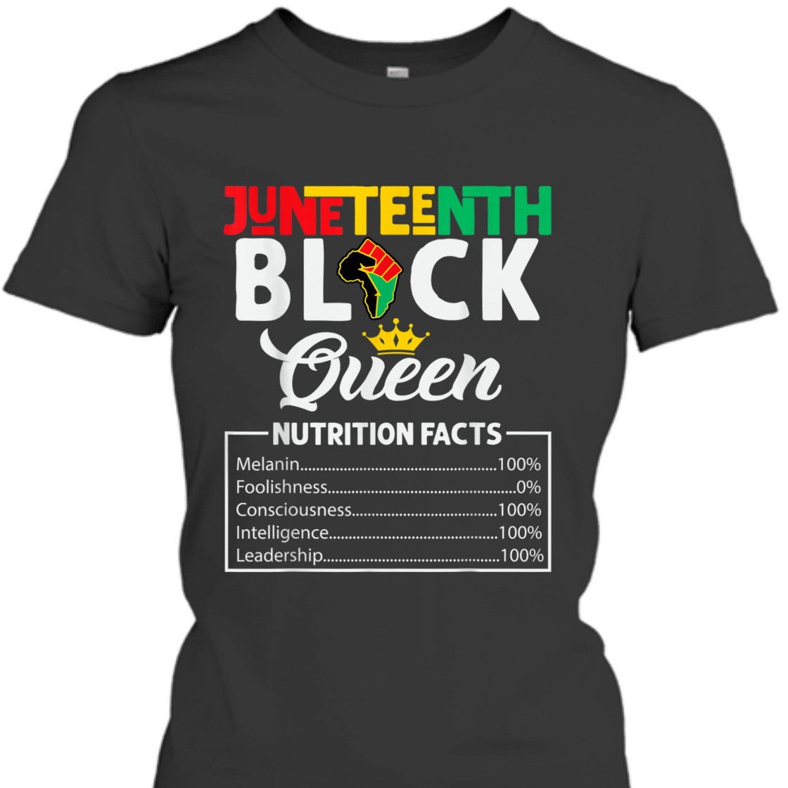 Strong Women Juneteenth Womens Black Queen Nutritional Facts Freedom Day T-Shirt Strong Women Juneteenth Womens Black Queen Nutritional Facts Freedom Day T-Shirt