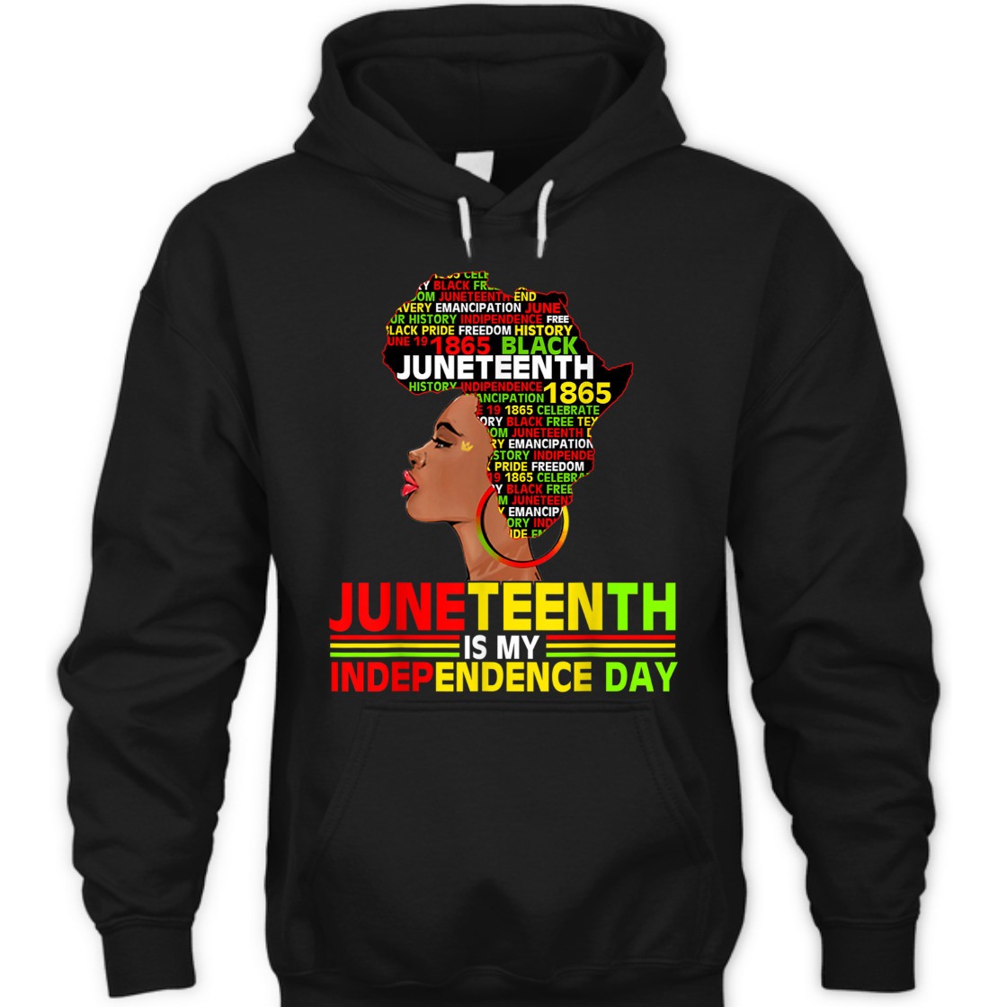 Strong Women Juneteenth Is My Independence 1865 Black Women 4th July Love T-Shirt