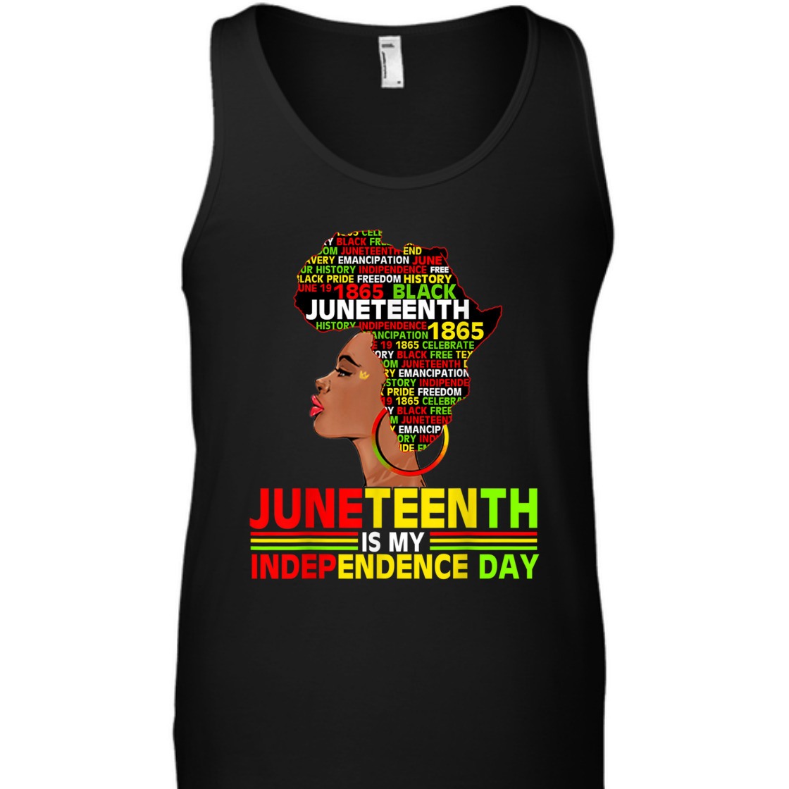 Strong Women Juneteenth Is My Independence 1865 Black Women 4th July Love T-Shirt