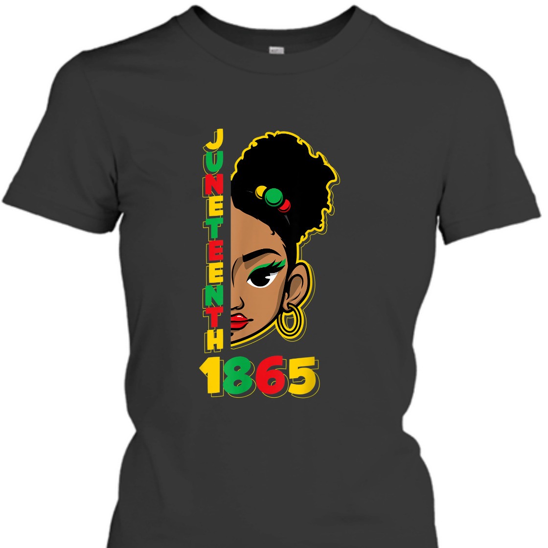 Strong Women Juneteenth 1865 Afro Puff Hair Women Girls Teens T-Shirt Strong Women Juneteenth 1865 Afro Puff Hair Women Girls Teens T-Shirt