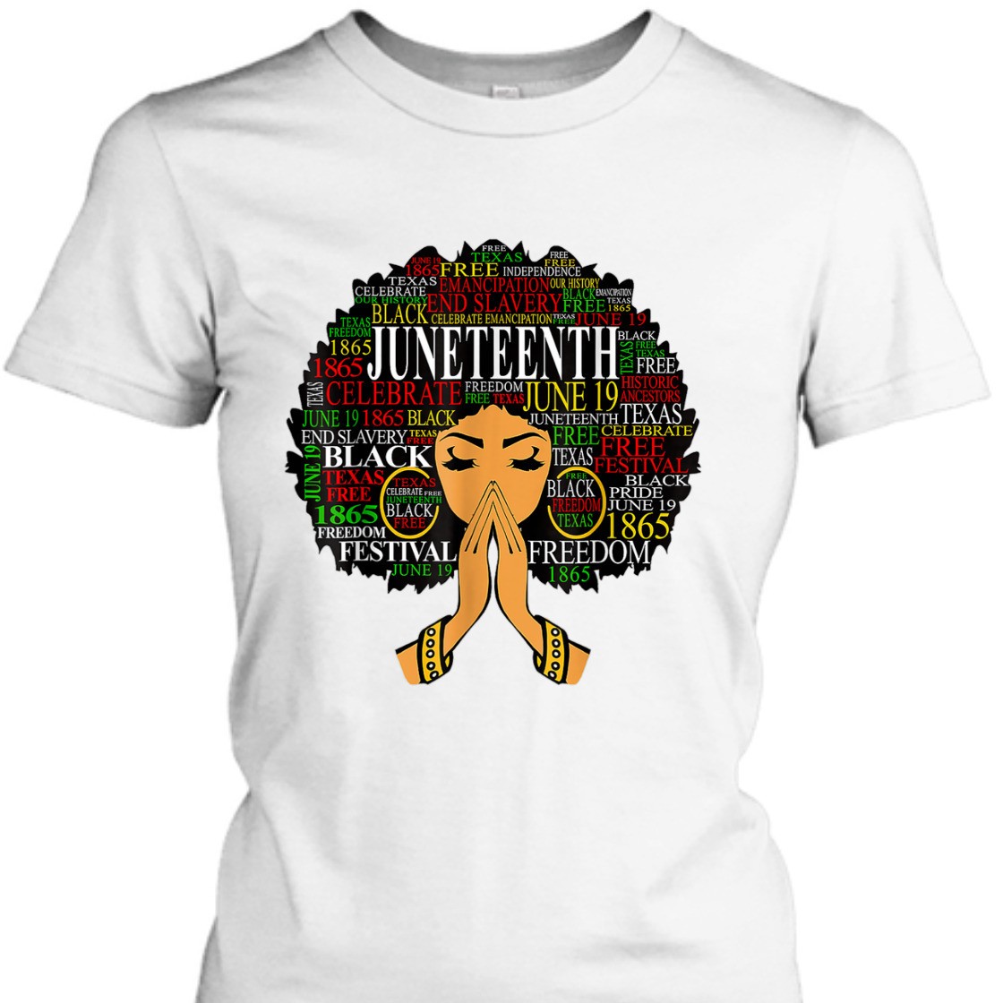 Strong Women Juneteenth Is My Independence 1865 Women 4th July Love T-Shirt