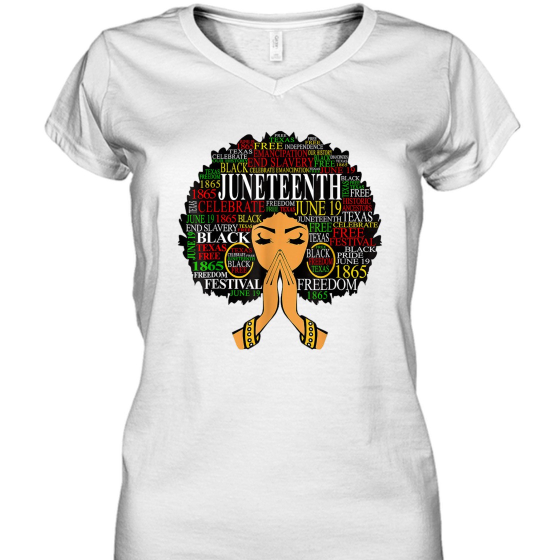 Strong Women Juneteenth Is My Independence 1865 Women 4th July Love T-Shirt