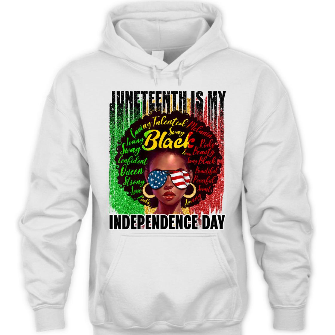 Strong Women Juneteenth Independence Day Afro Melanin Natural Hair T-Shirt Strong Women Juneteenth Independence Day Afro Melanin Natural Hair T-Shirt