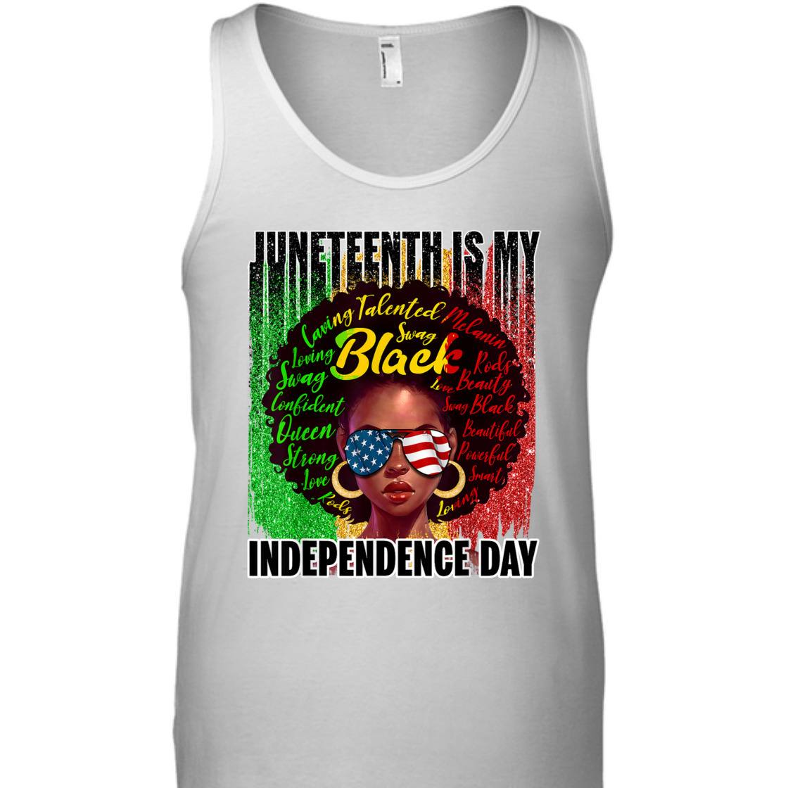 Strong Women Juneteenth Independence Day Afro Melanin Natural Hair T-Shirt Strong Women Juneteenth Independence Day Afro Melanin Natural Hair T-Shirt