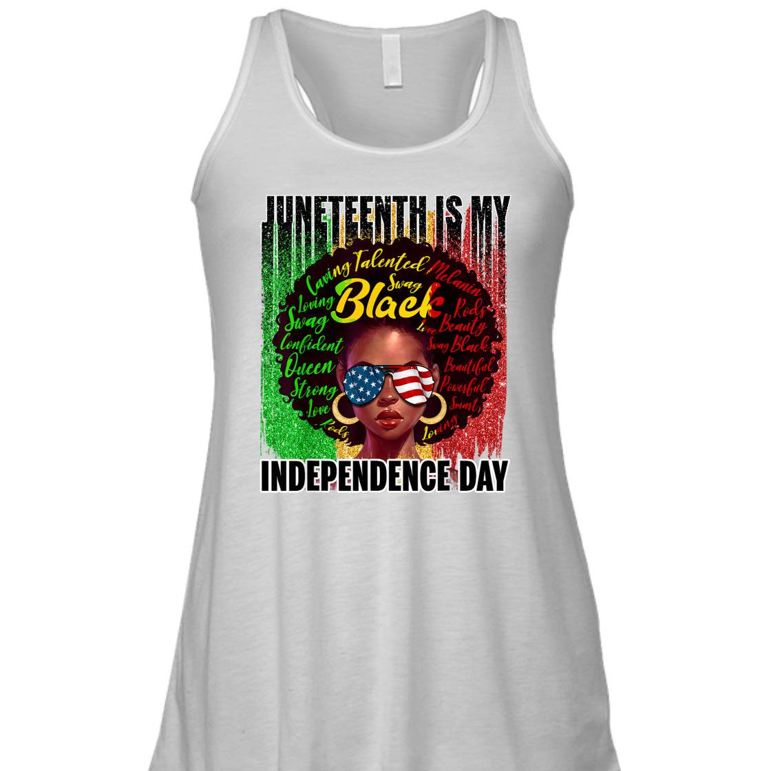Strong Women Juneteenth Independence Day Afro Melanin Natural Hair T-Shirt Strong Women Juneteenth Independence Day Afro Melanin Natural Hair T-Shirt
