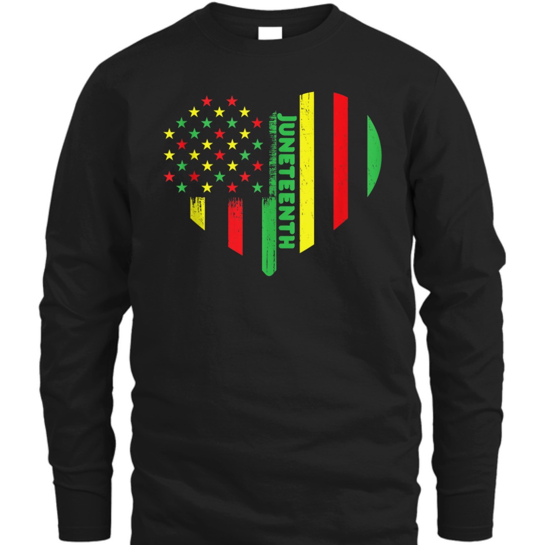 Strong Women Juneteenth Retro Vintage Heart Flag Black Dad Mom Girl Boy T-Shirt